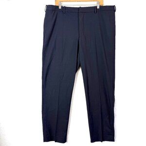 Uniqlo Straight Elastic Waist Trouser Pants Mens XXL 39-42 Navy Blue
